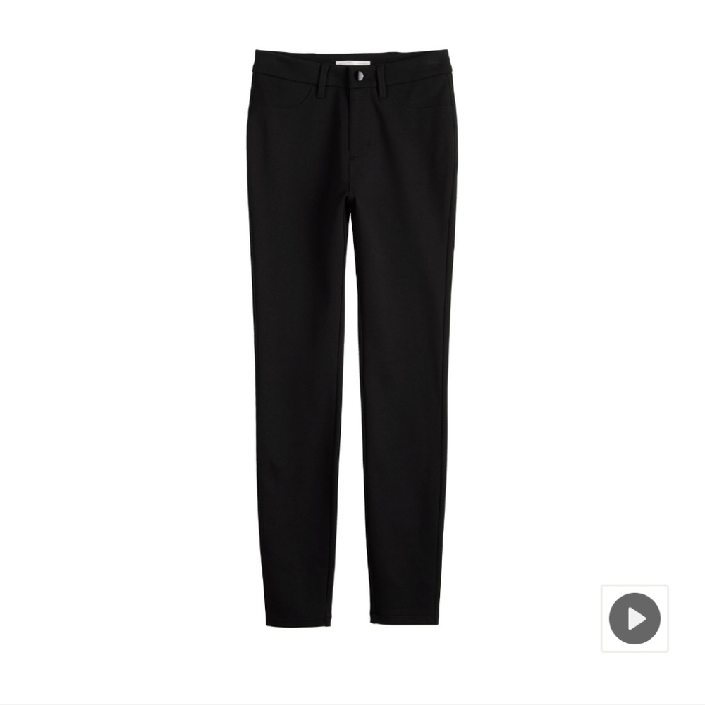 Women's LC Lauren Conrad High Waisted Black Ponte  Pants
